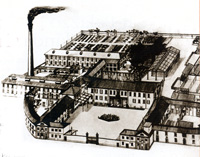Stampa degli edifici della filanda 1800
