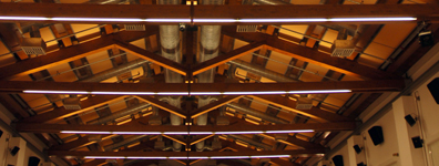 Orditure in legno soffitto Sala Cinematografica